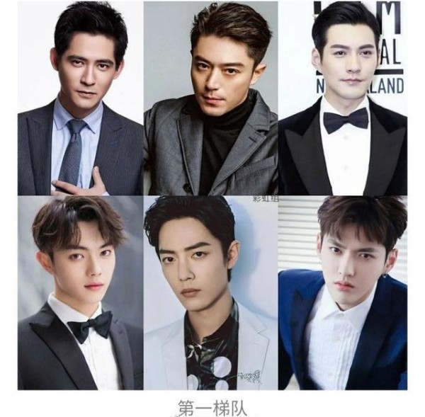36个男星颜值梯队：肖战第一，蔡徐坤第二，鹿晗第三，王一博第四