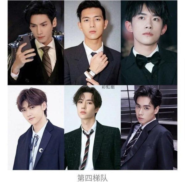 36个男星颜值梯队：肖战第一，蔡徐坤第二，鹿晗第三，王一博第四