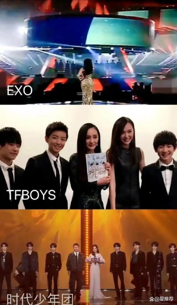 杨幂登陆少年组合Prada大秀同框 豪门姐弟成焦点