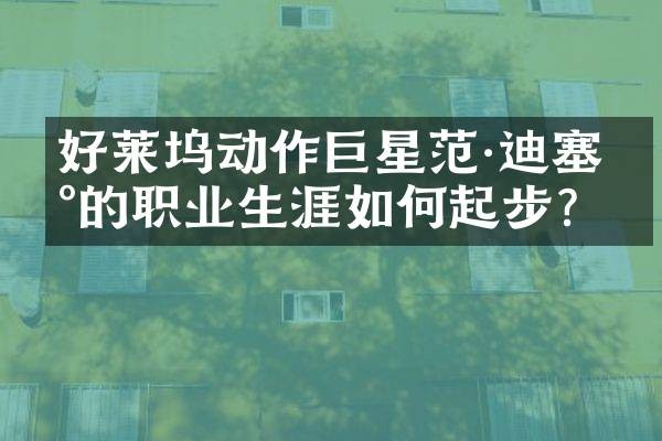 好莱坞动作巨星范·迪塞尔的职业生涯如何起步？
