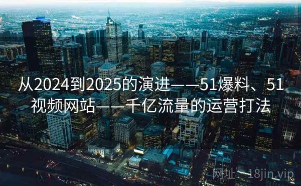 从2024到2025的演进——51爆料、51视频网站——千亿流量的运营打法 第2张