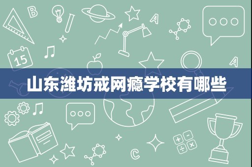 山东潍坊戒网瘾学校有哪些