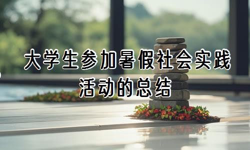 大学生参加暑假社会实践活动的总结