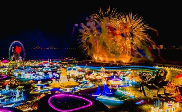 哈尔滨冰雪大世界跨年活动引全球瞩目，烟花、无人机、明星演出齐上阵