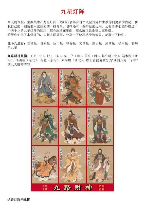 济世道人《九星灯阵法》PDF电子文档