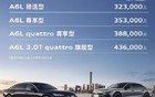 新款奥迪A6L预售价公布：32.3万元起