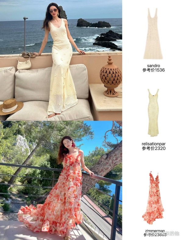 钟楚曦的9条度假美裙，普通人也能抄作业！