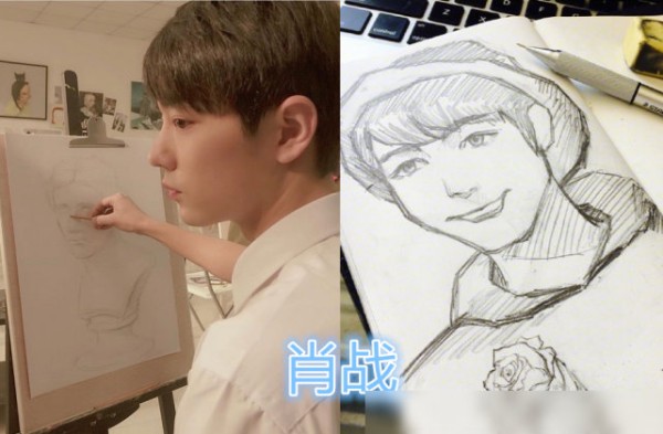 明星的画作什么样？肖战的没啥，杨幂的也还行，看到她：真是才女