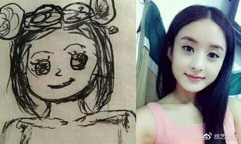 明星画画水平：赵丽颖画出自己，张馨予不容小觑，热巴是来搞笑的