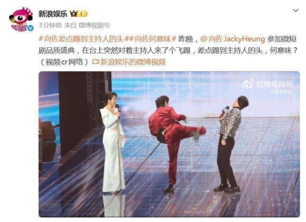 没排练就飞踢？向佐舞台惊险一幕，网友吵翻了！