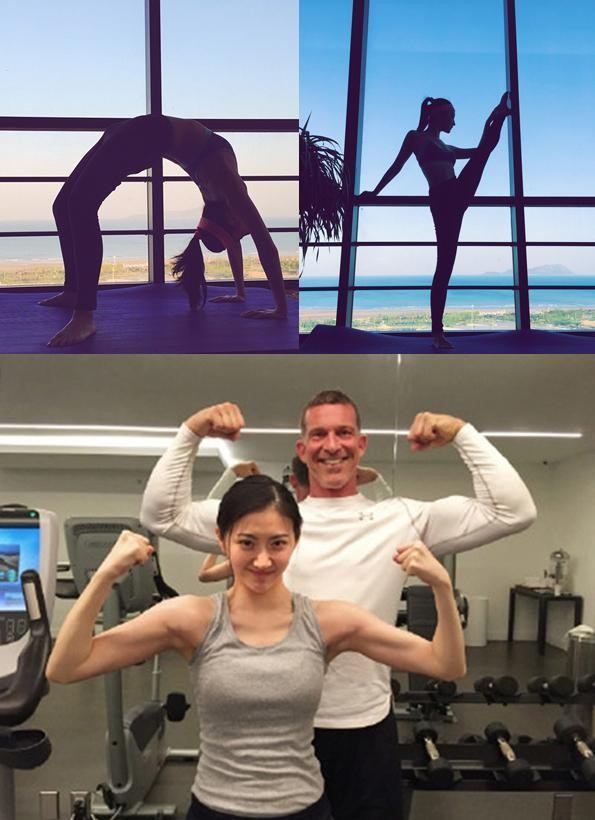 女明星健身逆天，赵丽颖秀手臂肌肉，郑秀文还有六块腹肌！