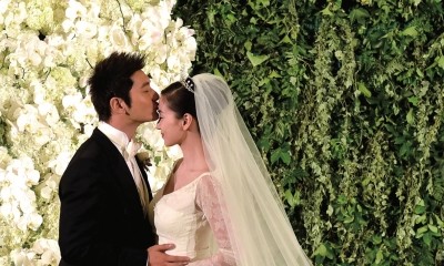 黄晓明杨颖大婚 林志玲抢到捧花