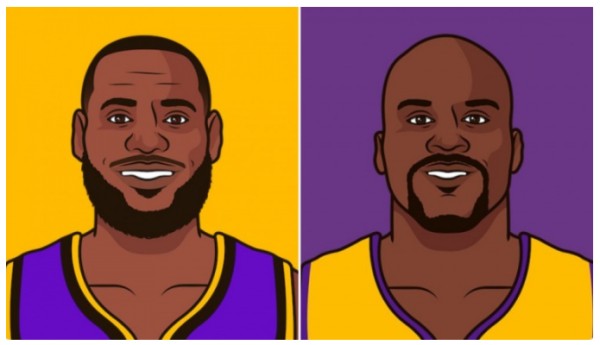 湖人生涯全明星次数詹姆斯8次超奥尼尔 创队史新里程碑