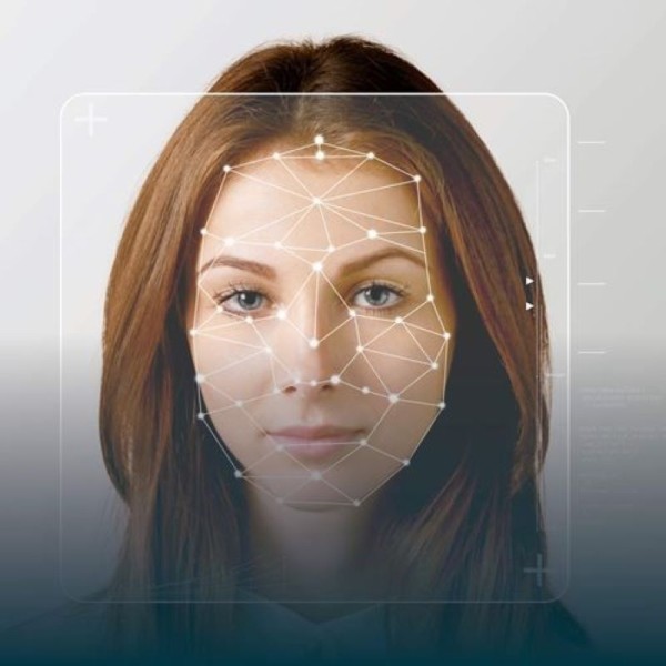 network of lines across a womans face