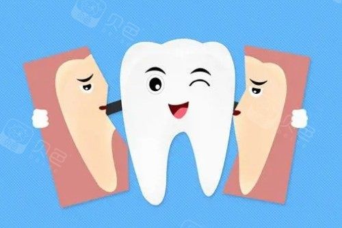 牙齿美白卡通图