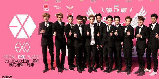 EXO将迎出道一周年