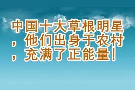 中国十大草根明星，他们出身于农村，充满了正能量！视频封面