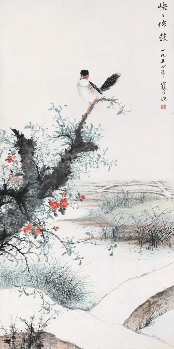 他笔下的花鸟画太美了