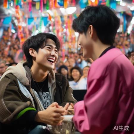 男星网红友谊互动温馨