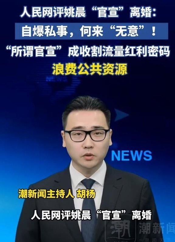 人民网点名批评姚晨，斥公开离婚消息浪费公共资源，多年前的婚变如今才公开？