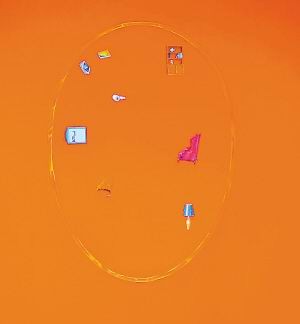 曾浩用画作对商品社会中人性与物欲的关系进行了隐喻性的批判