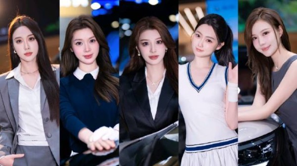 2025广州车展腾势模特走秀，板板酱等4人亮相