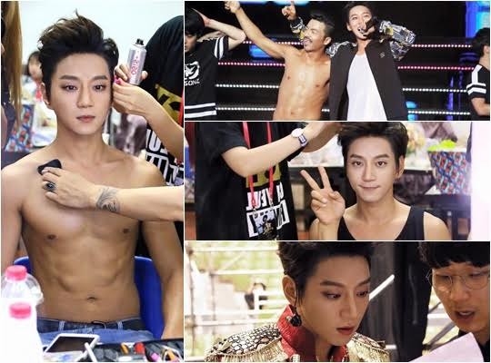 黄致列演唱会后台照曝光　赤膊肌肉吸睛