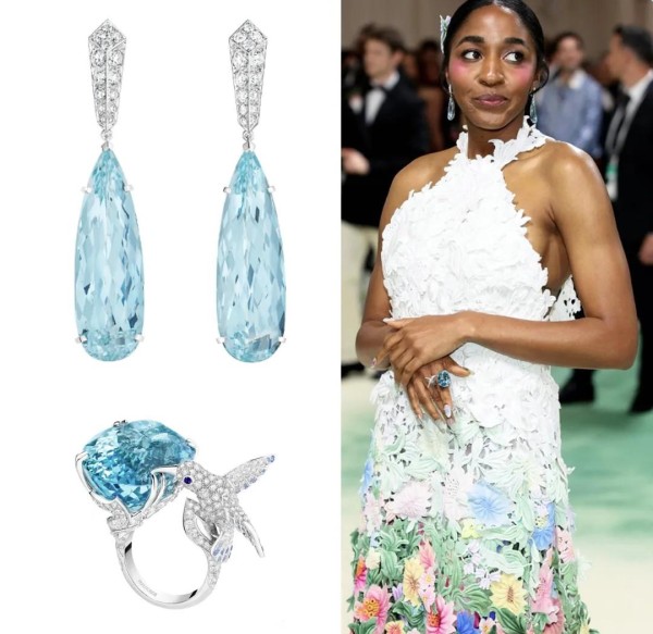 蓝海之恋：明星红毯上的海蓝宝石闪耀志