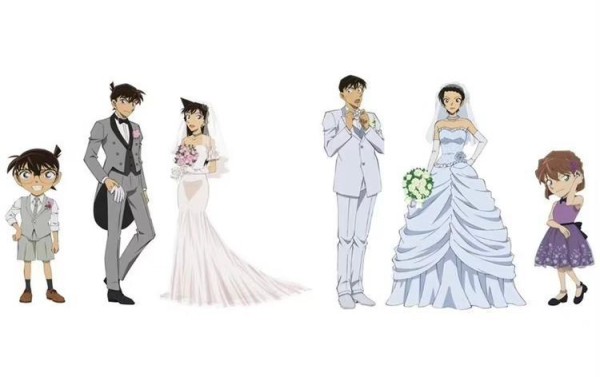 名侦探柯南：M25剧场版公式服公开，新兰婚纱照曝光，要结婚了