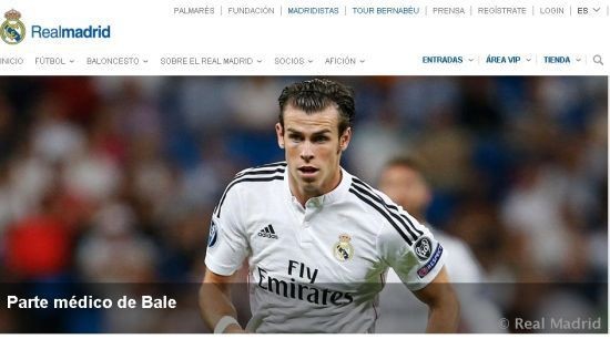 皇马官方确认贝尔臀部受伤