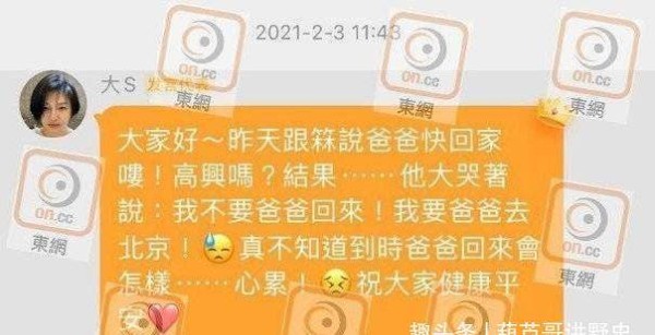 港媒曝大S聊天记录：最难当的不是女明星是老婆