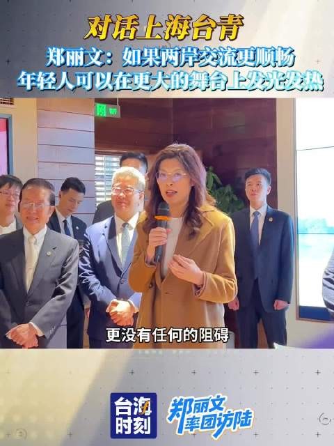 郑丽文谈两岸交流,青年可在更大舞台发光发热