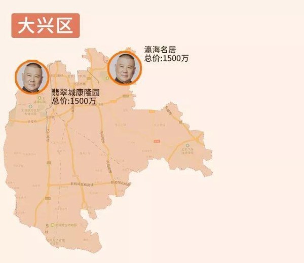 北京明星豪宅地图