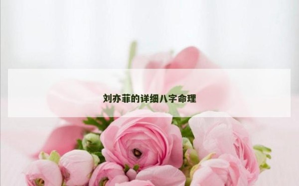 刘亦菲的详细八字命理