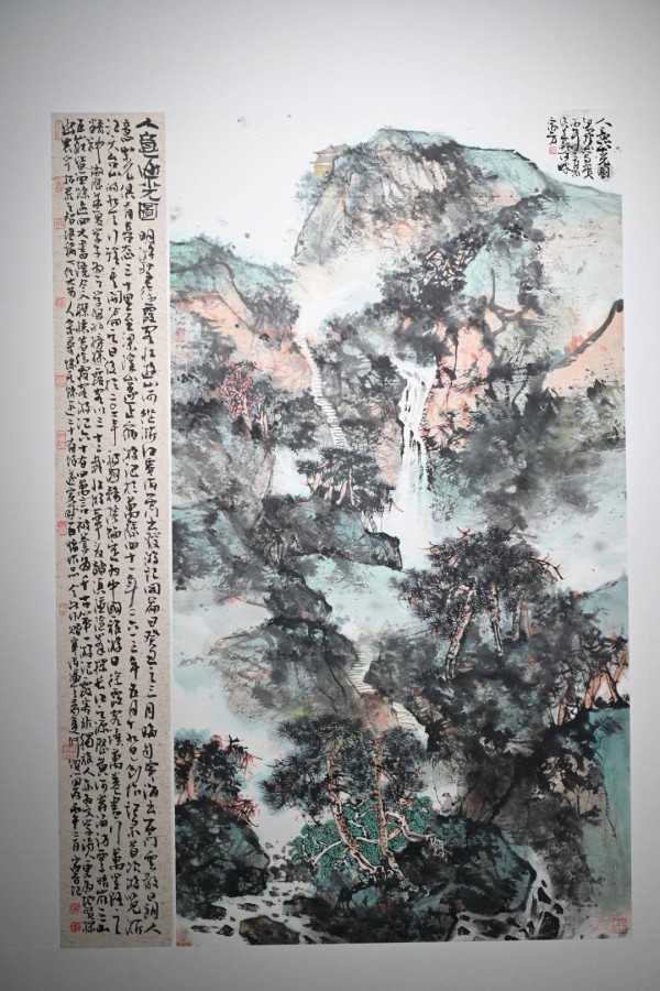 上海画家循霞客路绘霞客画!百件精品亮相开篇地
