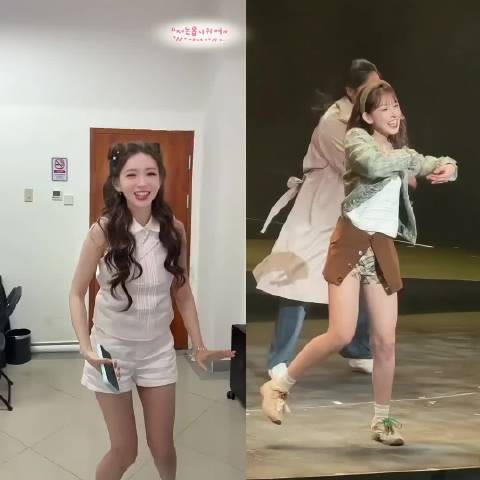 程潇翻跳妹妹程晨广告位舞蹈，姐妹隔空合作舞台