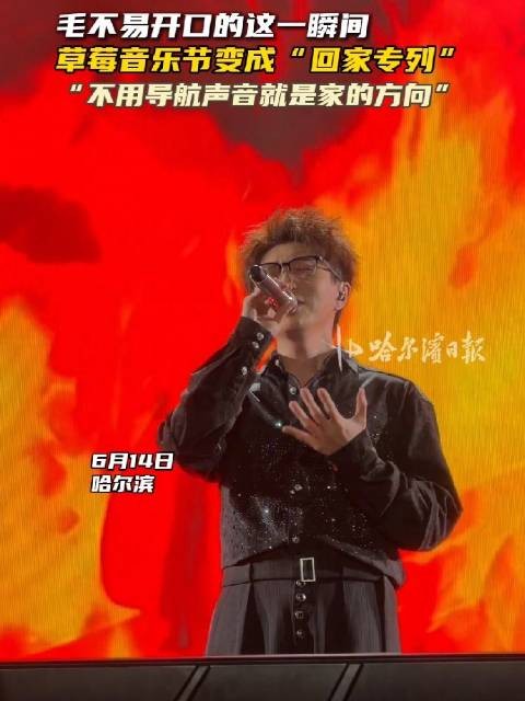 毛不易献唱草莓音乐节，歌声引观众共鸣