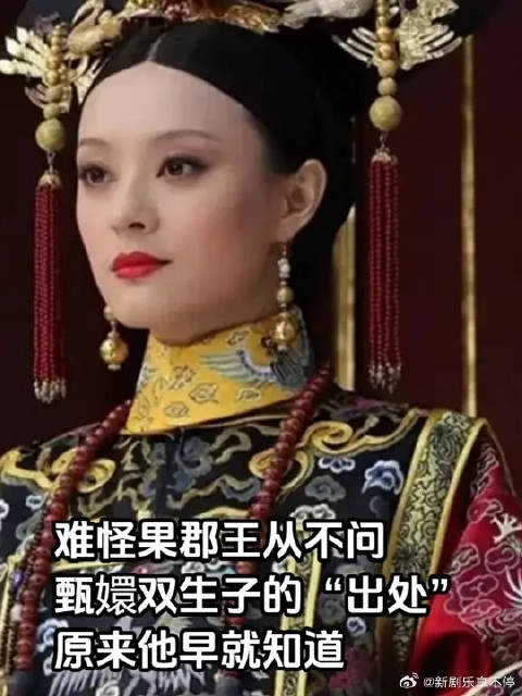 难怪果郡王从不问甄嬛双生子的“出处”,原来他早就知道