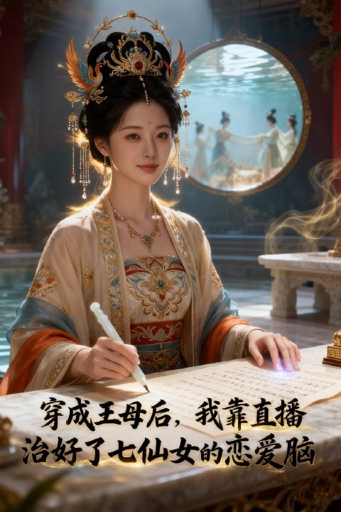 短剧·穿成王母后,我靠直播治好了七仙女的恋爱脑-第8集-现代社畜意外穿成王母娘娘,面对七仙女思凡,她非但不阻止,反而为其