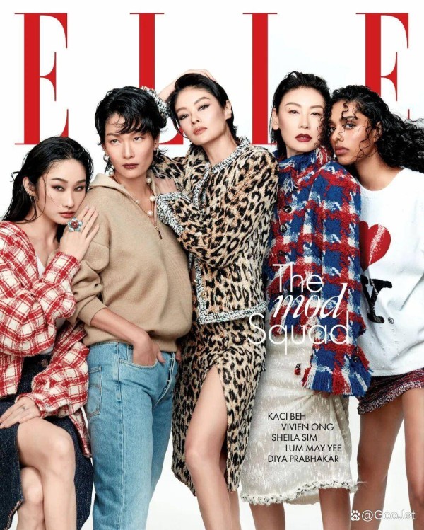 新加坡《ELLE》杂志发布“五大超模特刊”!