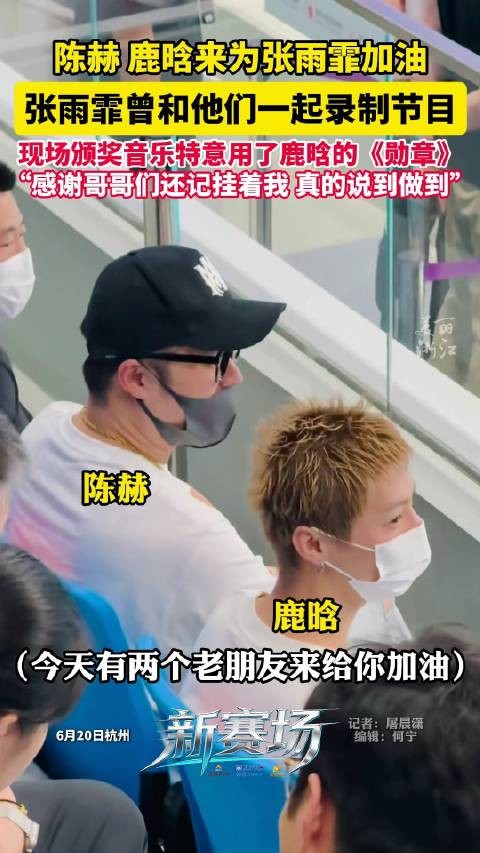 张雨霏回应鹿晗陈赫来看比赛：“感谢哥哥们还记挂着我”