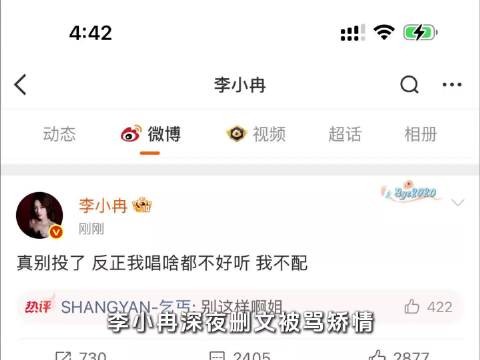 李心洁回应李小冉删文,落泪因敬畏舞台