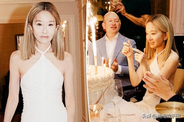 华裔设计师王薇薇巴黎过77岁生日,一改黑发形象,金发白裙极反差