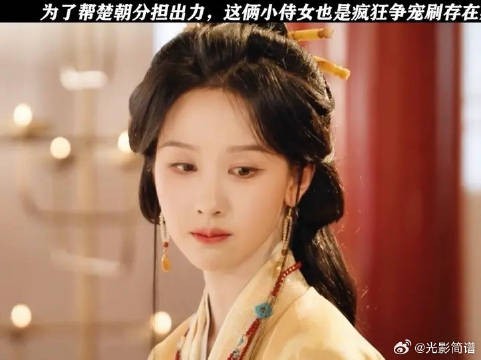 楚朝身边两个小侍女挣宠也太可爱了吧，有她两在楚朝也是幸福了