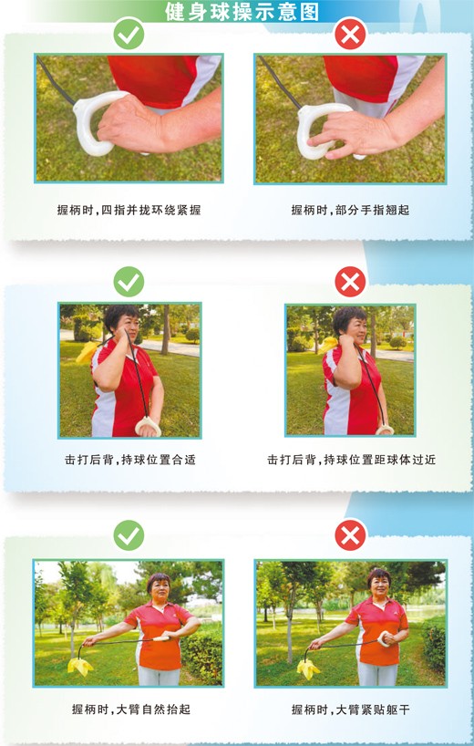 舒展筋骨,试试健身球操(健身视野·服务站)