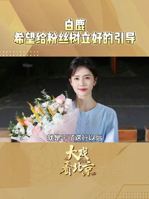 白鹿希望给粉丝好的引导