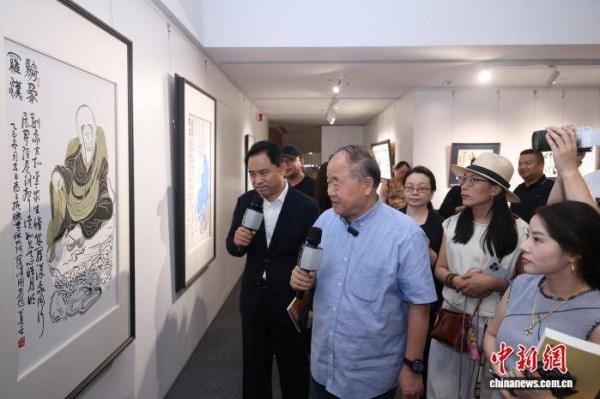 结伴壮游文墨共生 莫言王振带来十八罗汉诗画作品特展