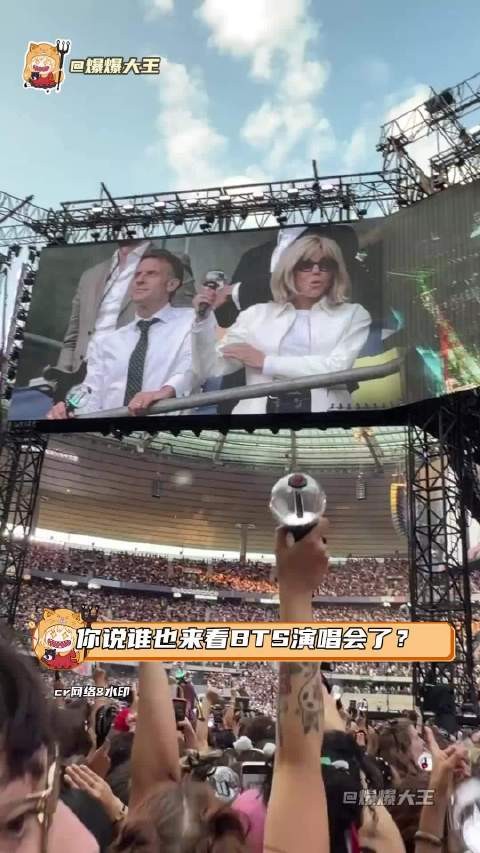 你是说法国总统马克龙也去看BTS<a target=