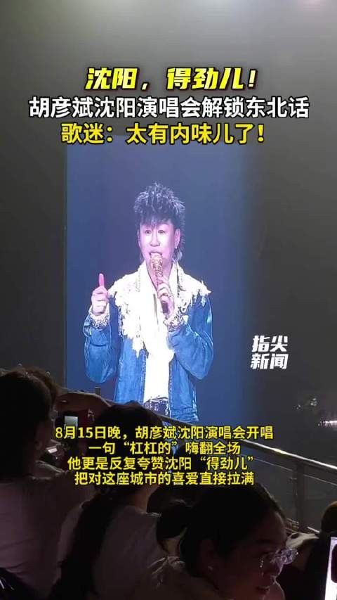 “沈阳,得劲儿!” 歌迷:太有内味儿了!