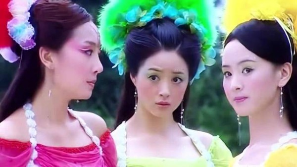 我天！以前的神话剧也太会拍了吧~ 欢天喜地七仙女凡间造型
